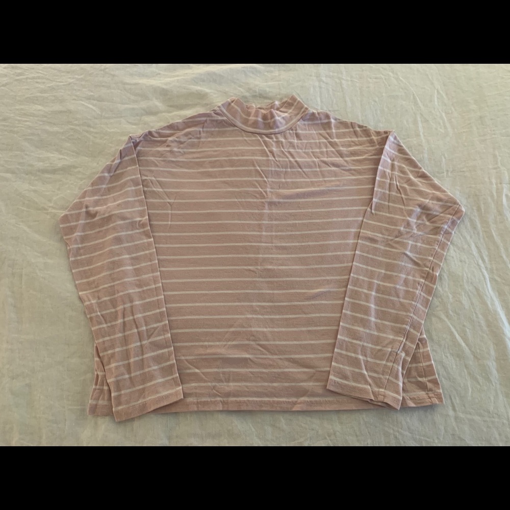 Striped Everlane Mockneck Top